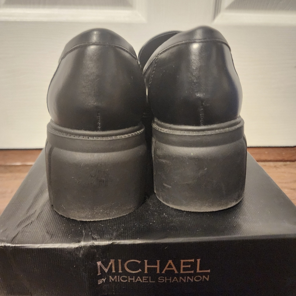 Michael Shannon Black Chain Platform Loafers - Picture 4 of 5